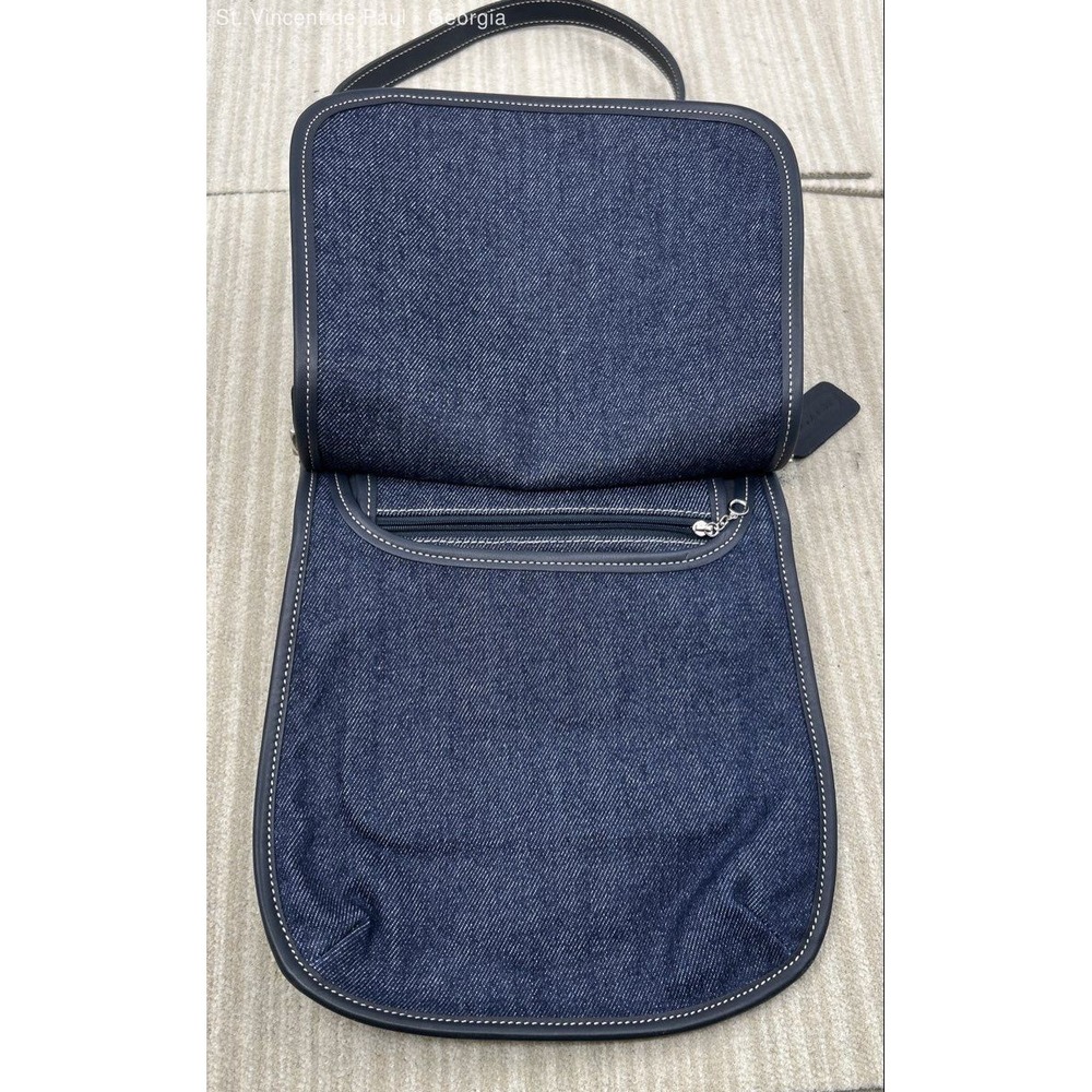 Vintage Coach Denim Hippie Flap Bag – Style 8114 – Blue Denim Made in Costa Rica - Picture 9 of 10